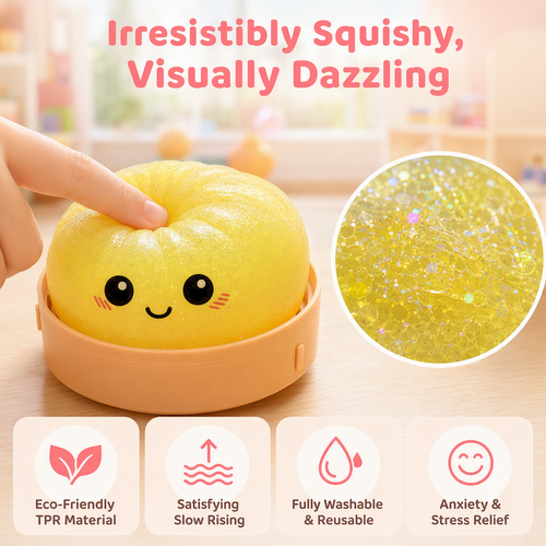 Flashing Bun Slow-Rebound Squeezable Stress Relief Toy