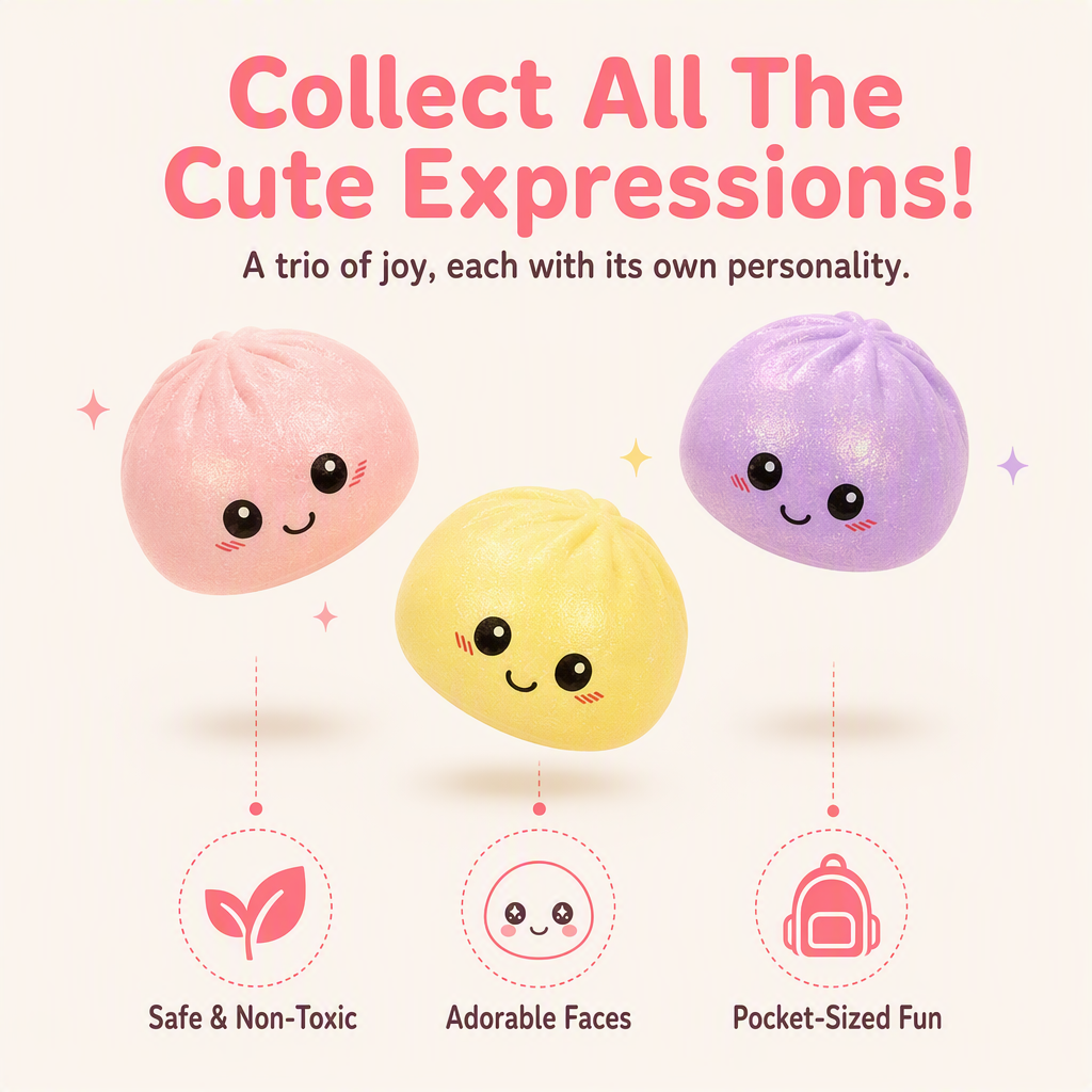 Flashing Bun Slow-Rebound Squeezable Stress Relief Toy