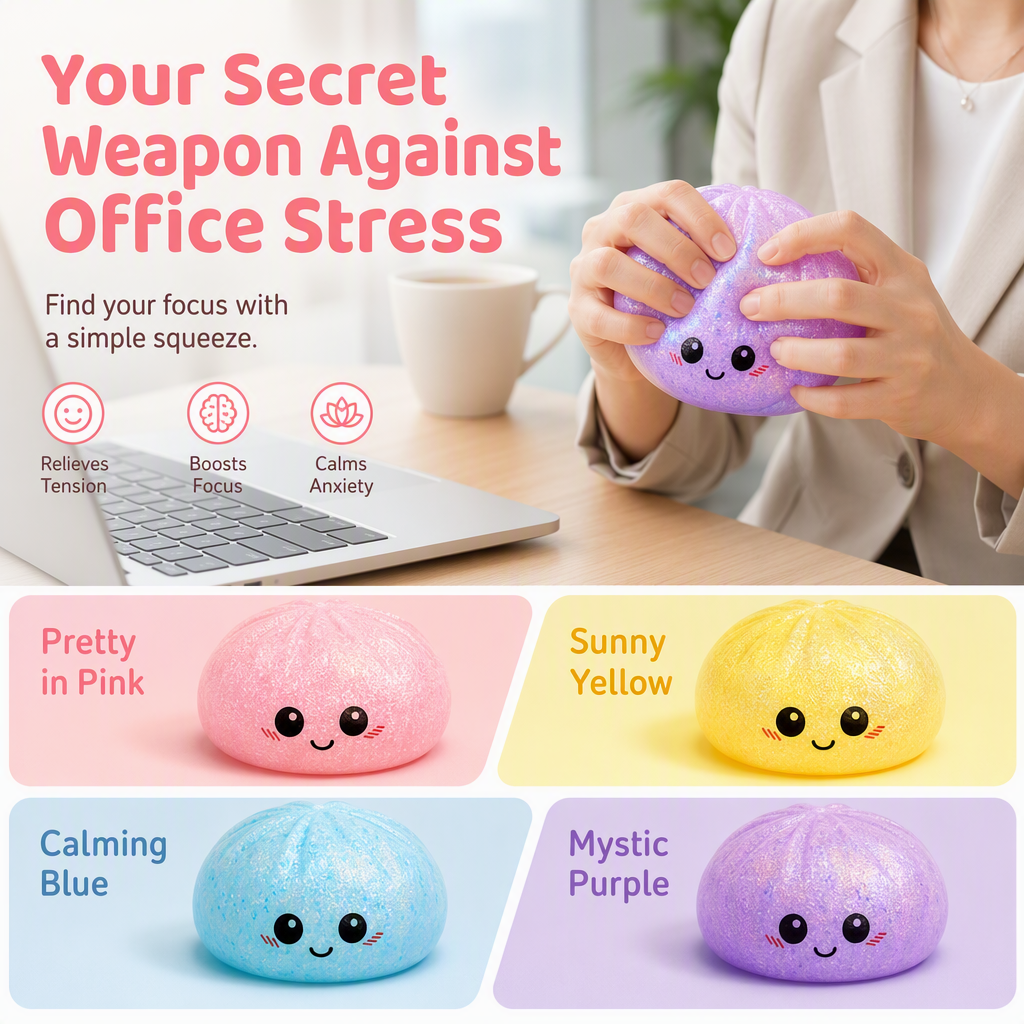 Flashing Bun Slow-Rebound Squeezable Stress Relief Toy